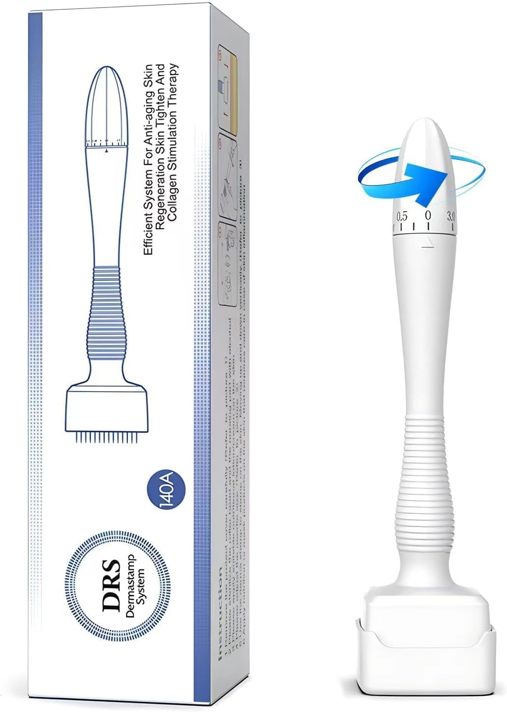 Zephyrcraft Derma Stamp Hair, Beard Growth Micro Elegant Pen for Body and Beard Growth, Lightweight, Micro Needle Stamp 0-3 Mm, 140 Grade a Titanium Needles, Dermastamp Adjustable image number 4