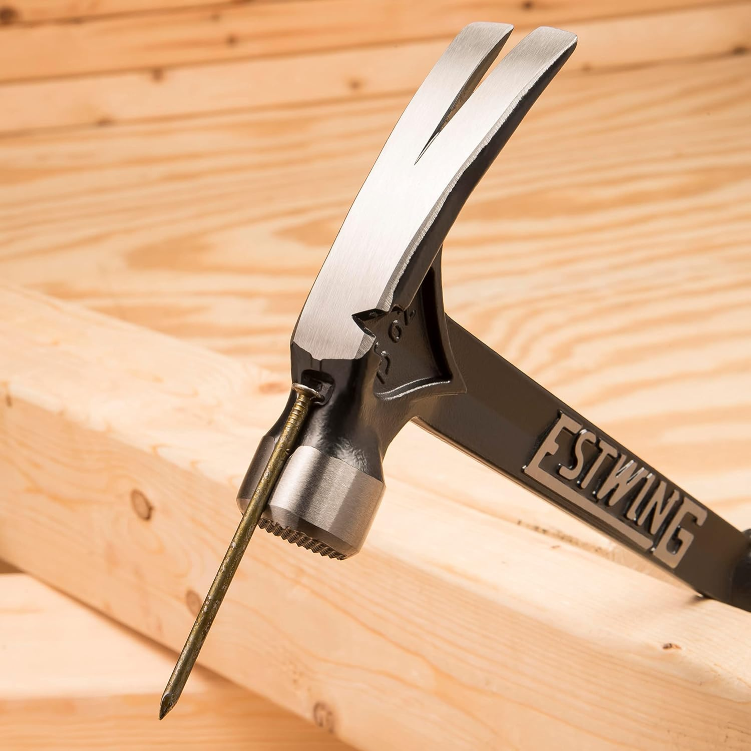 Estwing EB/15SM 15Oz Ultra Black Hammer, Milled Face, Shock Reduction Grip image number 2