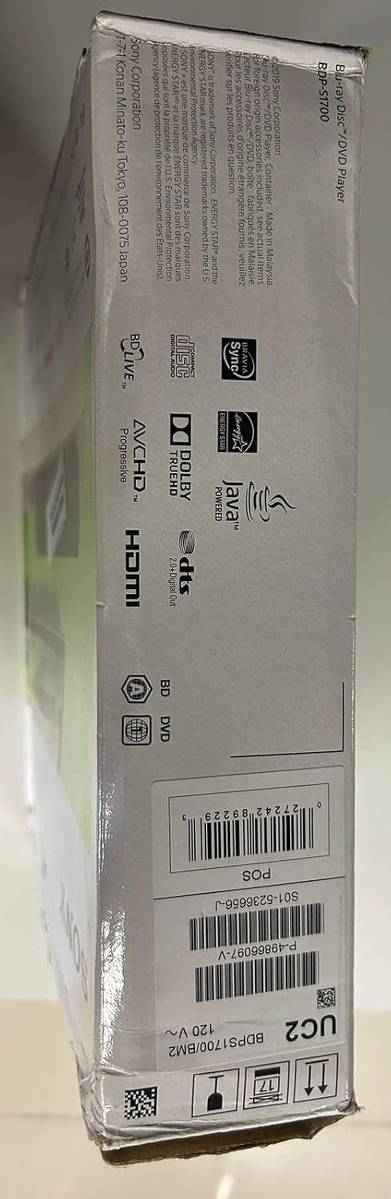 WGC Sony BDP-S1500 Region Free Blu Ray Player Pal/Ntsc Zone a B C Rigion 012345678 Will Play image number 6