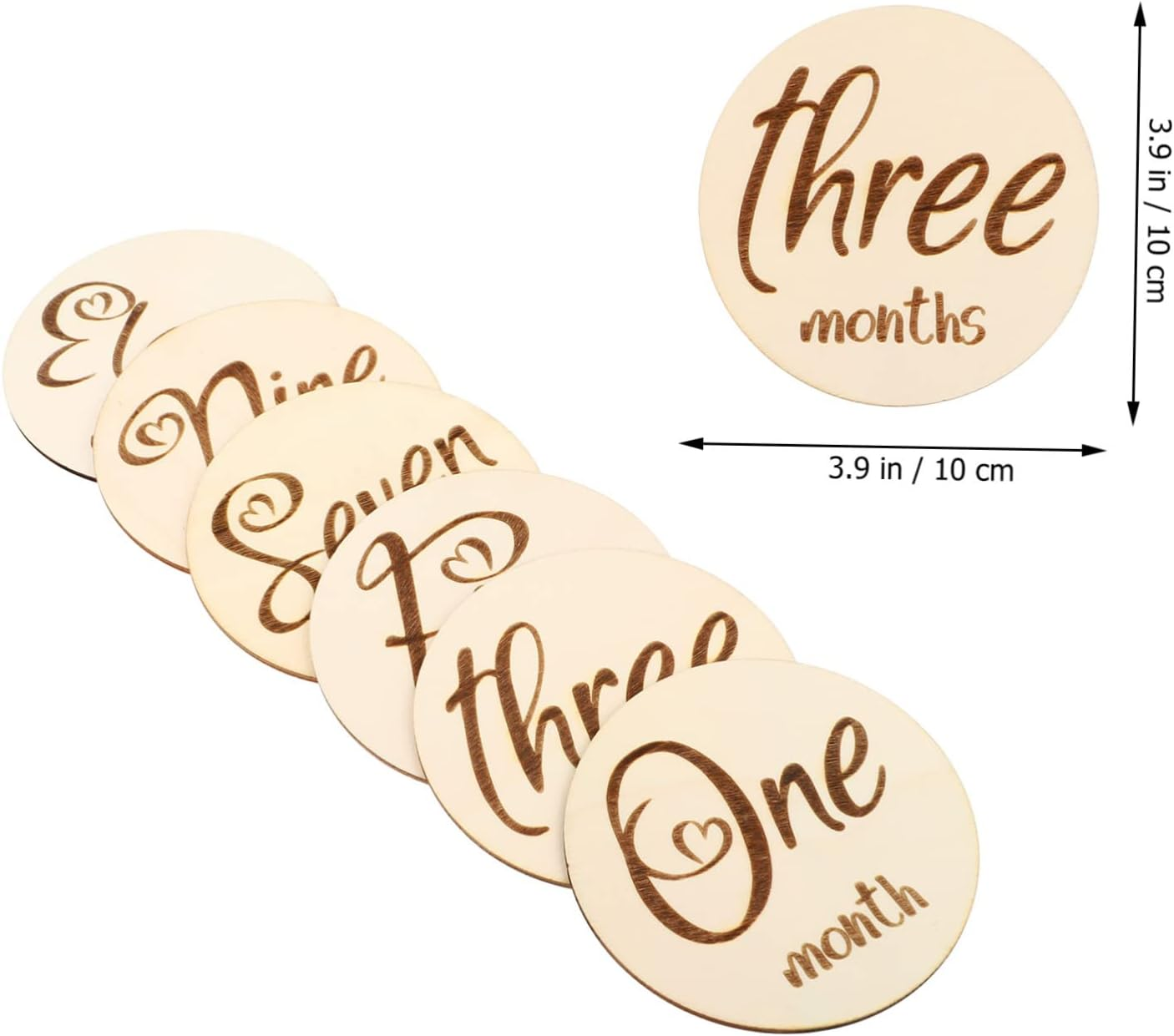 6Pcs Double Sided Milestone Cards Photo Props Newborn Month Commemorate Keepsake for Birthday and Growth Announcement image number 4