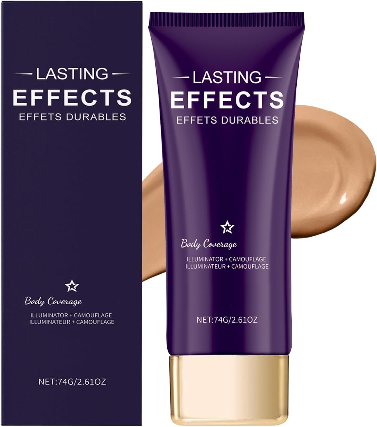 Body Coverage Perfector, All over Complexion Perfector, Tattoo Cover up Cream, Long-Lasting Lightweight Body Foundation, Waterproof Sweatproof Face Concealer, Even Skin Tone (2Pcs Natural)