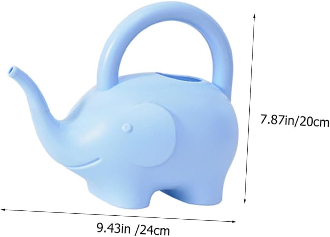 GANAZONO 2Pcs Cartoon Boy Girl Watering Can Ergonomic Design for Plants Adorable Elephant Lightweight Watering Can for Boys and Girls Gardening image number 4