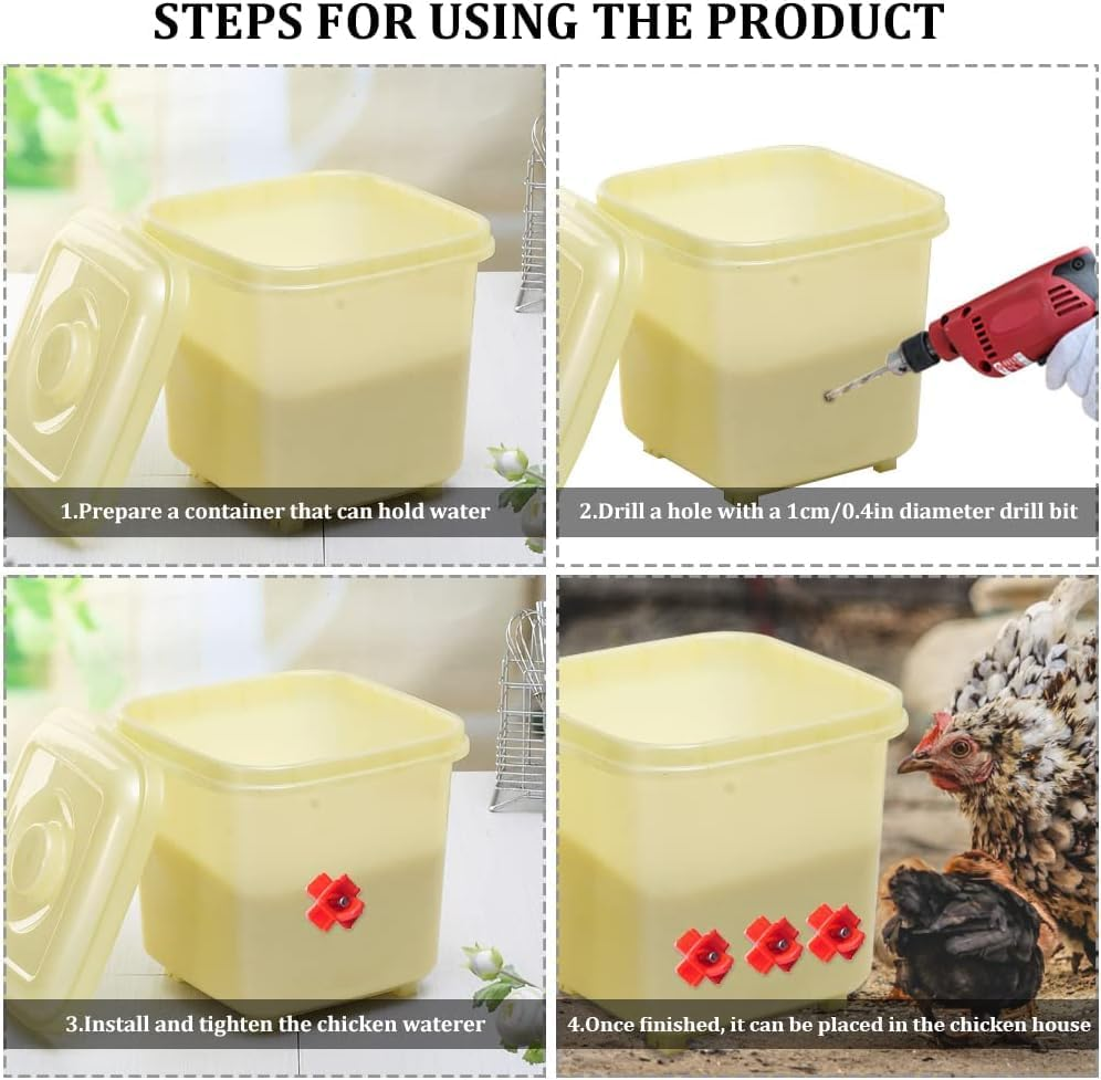 20Pcs Horizontal Automatic Poultry Nipple Horizontal Side Mount Chicken Drinkers,Automatic Poultry Nipple Horizontal Side Mount Chicken Drinker,Automatic Horizontal Side Mount Chicken Waterer Nipple