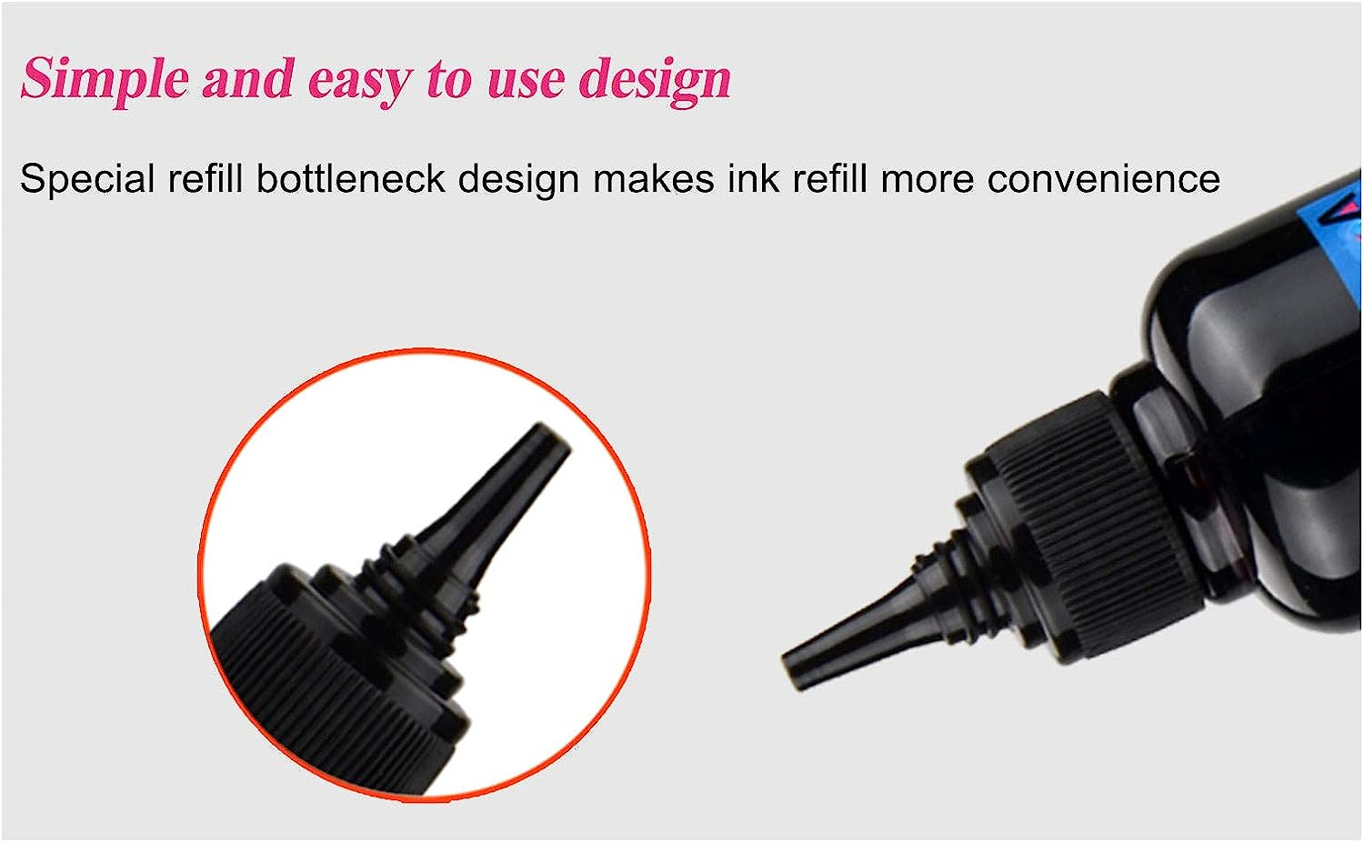 Aomya 5X100Ml Ink Refill Kit for HP 61 60 62 63 950 951 564 920 901 Inkjet Printer Cartridges Refillable Cartridge CIS CISS System with 4 Free Syringes (2 Black, 1 Cyan, 1 Magenta, 1 Yellow) - Black,Yellow image number 2