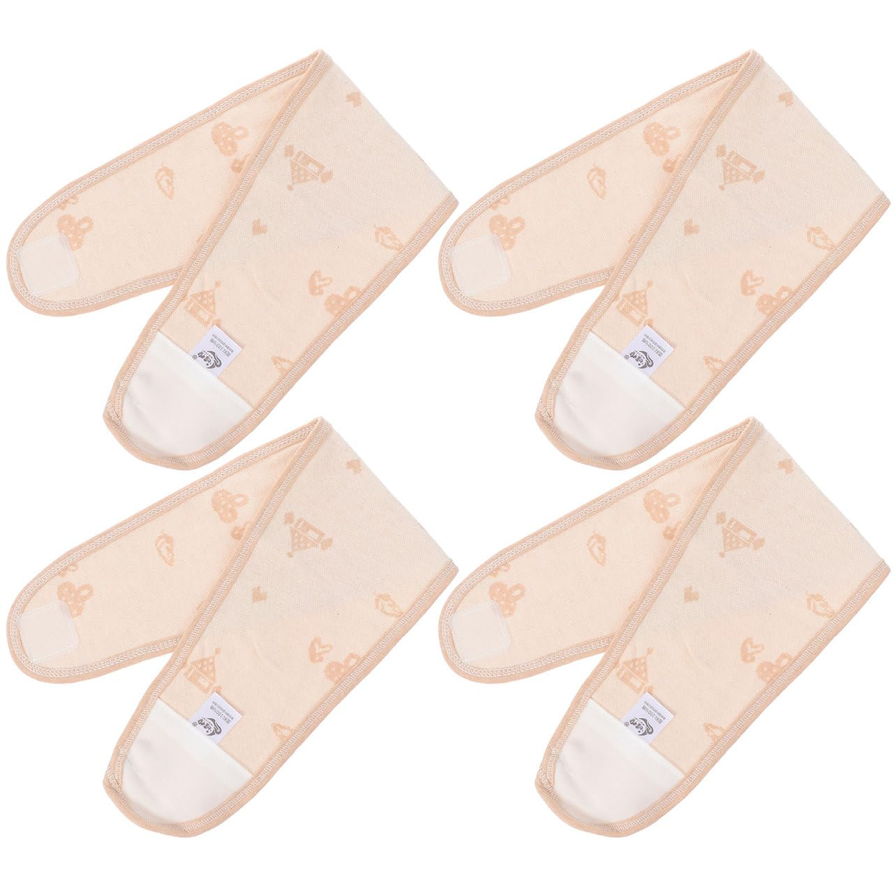 Cabilock 4PCS Baby Belly Binder, Adjustable Cotton Navel Belt for Newborns Breathable and Skin-Friendly Belly Bands to Keep Baby Warm and Comfortable image number 2