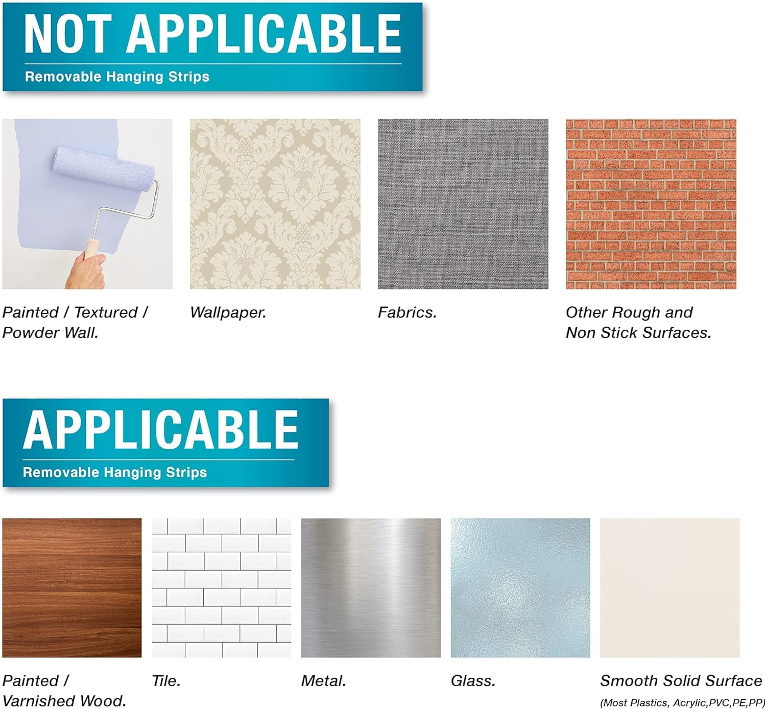 SAHENITEA 24 Pairs(48 Strips) Adhesive Strips,Picture Hanging Strips Heavy Duty, Hook and Loop Tape, Picture Hanging Strips for Pictures, Frames, Mirrors, Wall Decoration and Signage image number 4