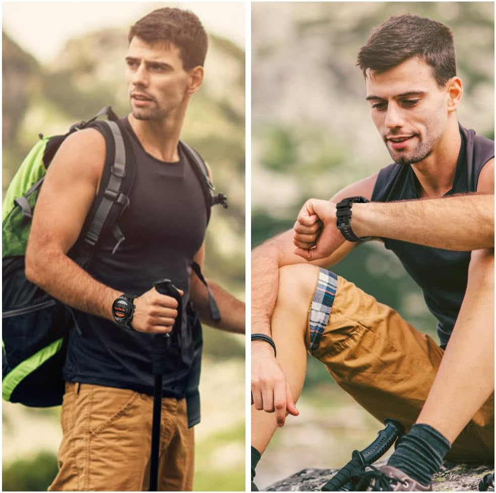 T Tersely 2 Pack Quickfit Sport Strap for Garmin Enduro3/Fenix 8/7X/7X Pro/6X/6X Pro/5X,26Mm Soft Silicone Watch Band Replacement for Garmin Fenix 5X Plus/Fenix 3/Fenix 3Hr/Tactix7/Bravo/Enduro2 image number 2