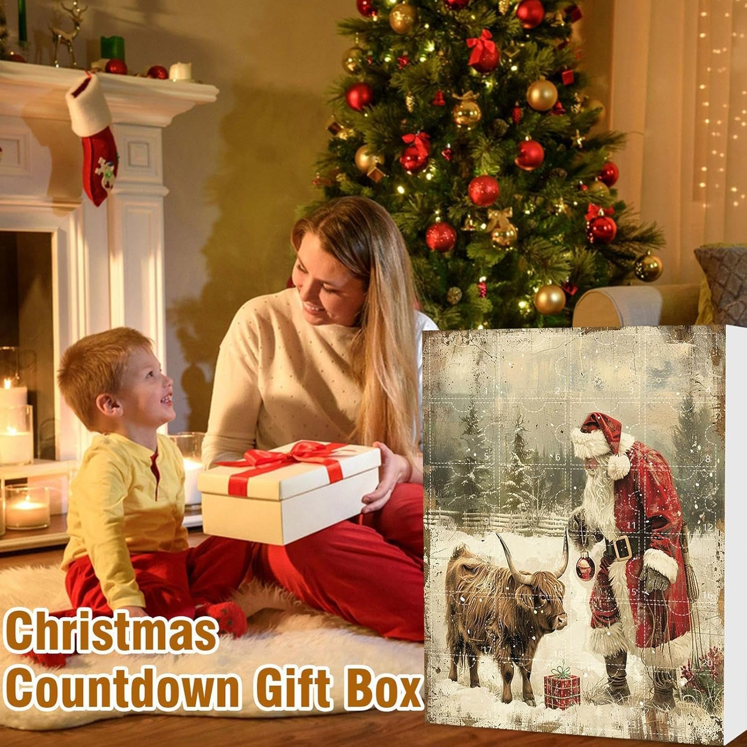 Highland Cattle,Christmas 2024,Cute Highland Cow 2024，Collectible Funny Cow Set, for Kids & Adults - A image number 3