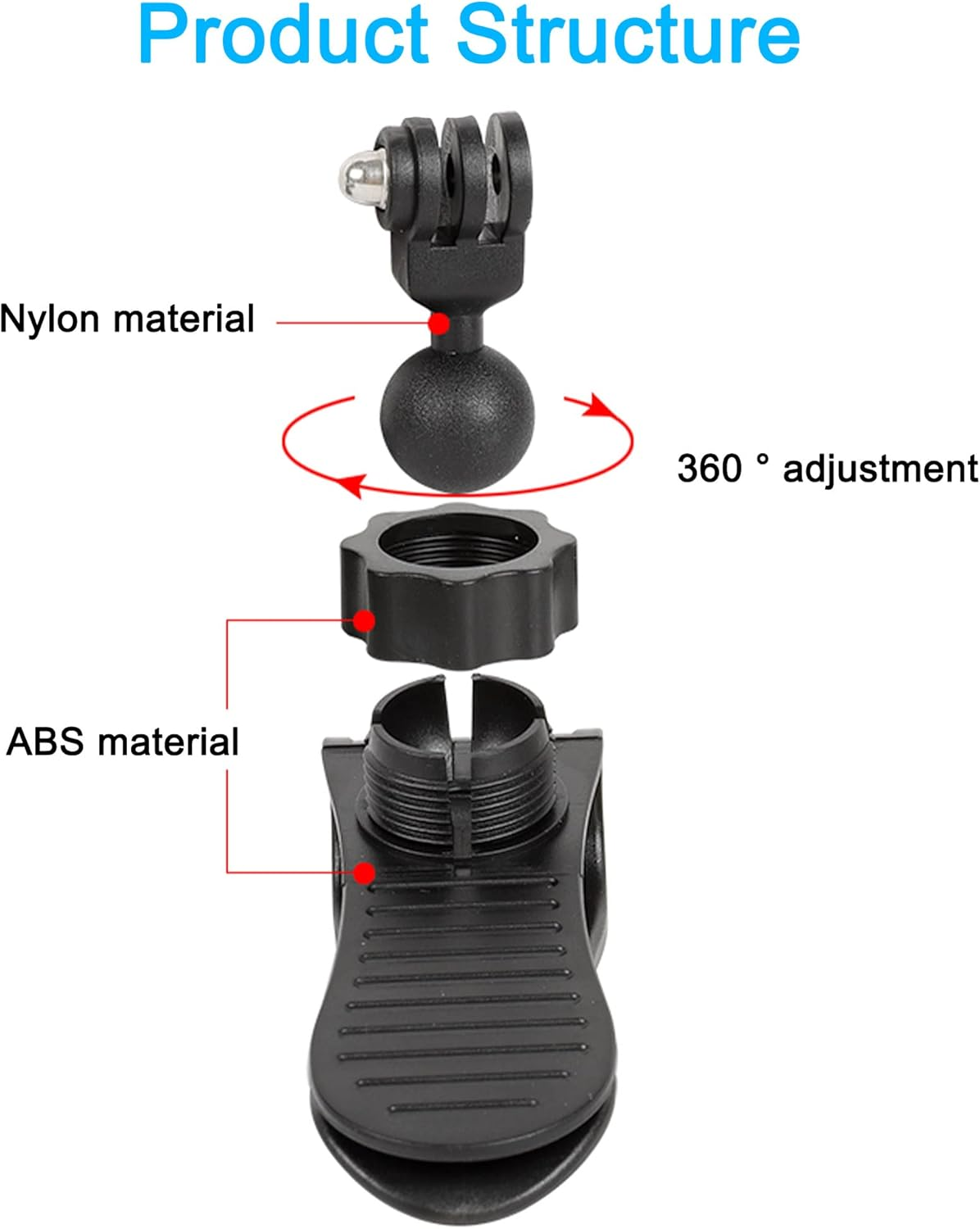 Pellking Action Camera Sun Visor Mount Car Vlog/Video Holder for Iphone Samsung Cell Phone Gopro Insta360 AKASO DJI Osmo Action Camera and Accessories image number 1