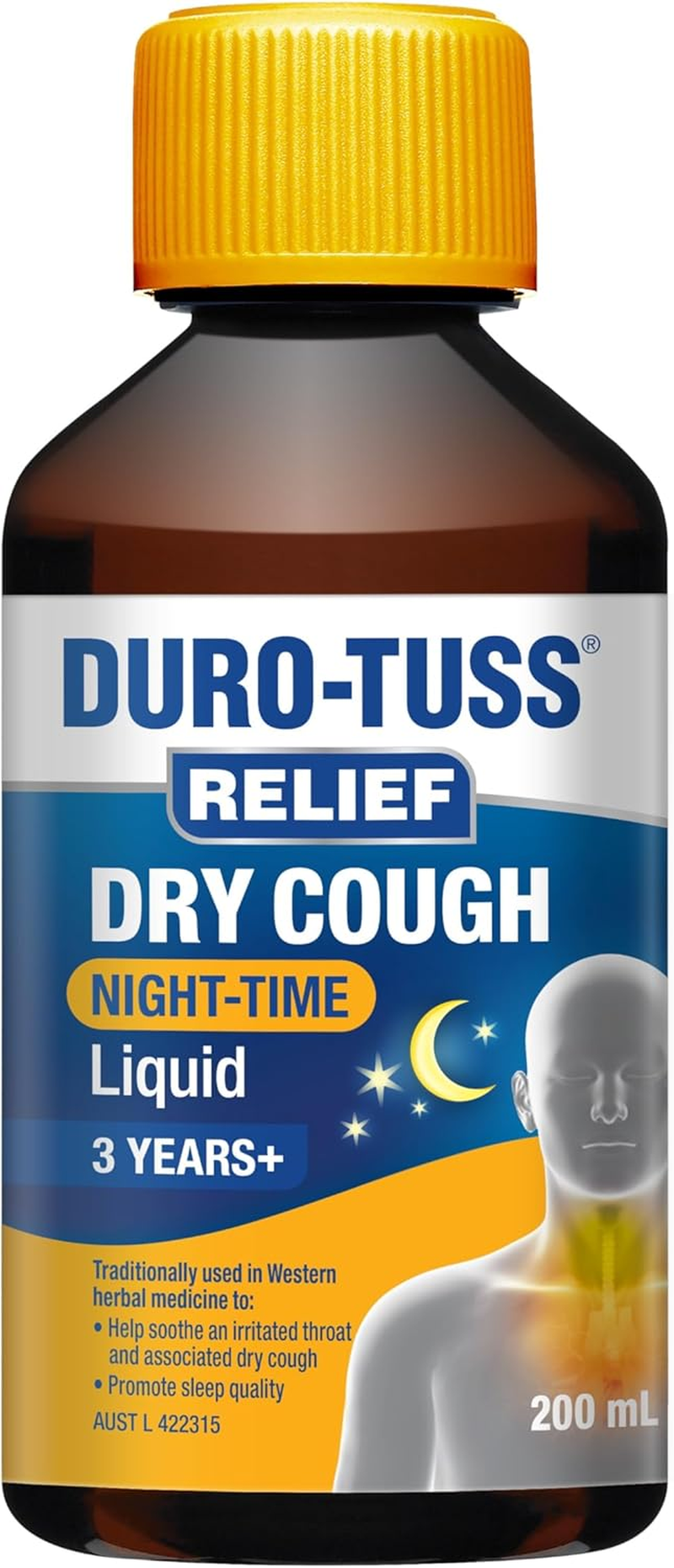 Duro Tuss Relief Dry Cough Night Liquid, 200 Ml