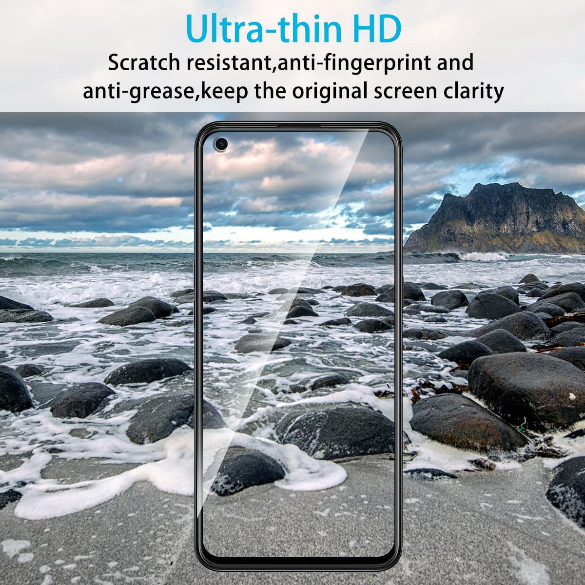 Didisky [3 Pack] Tempered Glass Screen Protector for OPPO Reno 5, Reno 6, Find X3 Lite, anti Scratch, 9H Hardness, No Bubbles, High Definition, Case Friendly, Transparent image number 5