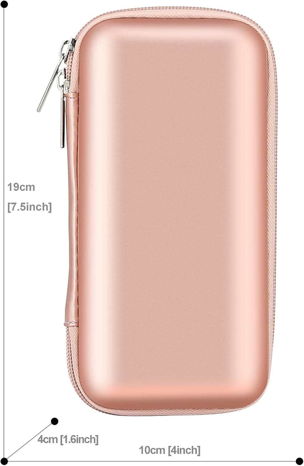 Shockproof Carring Case, Imangoo Hard Protective EVA Case Impact Resistant Travel Power Bank Pouch Bag USB Cable Organizer Sleeve Pocket Accessory Earphone Pouch Smooth Coating Zipper Wallet Rose Gold image number 1