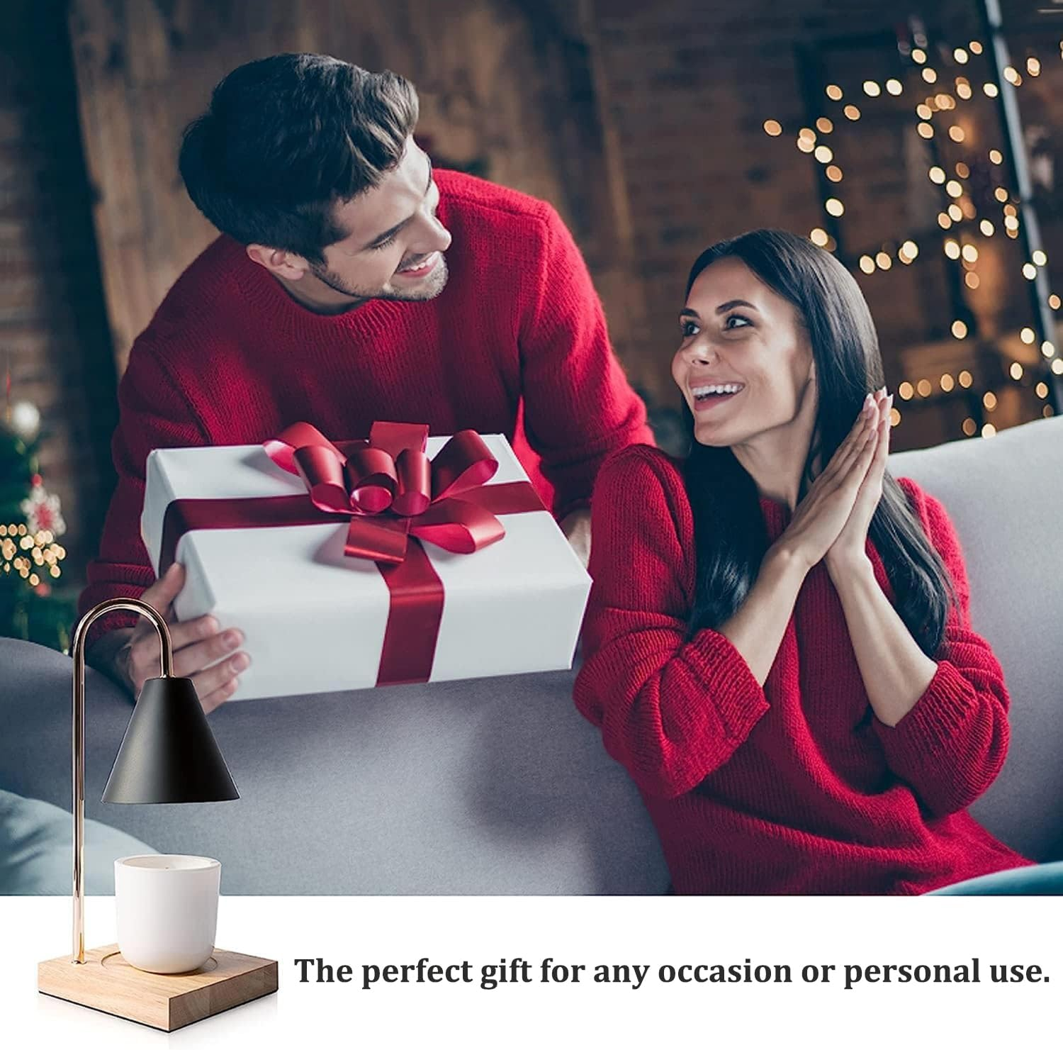 Candle Warmer Lamp, Compatible with Small & Large Jar Candles, Gifts for Mom, Dimmable Lamp Style Candle Melter for Wax Melt, Bedroom Sleep Aid Home Decor (White) - White image number 2