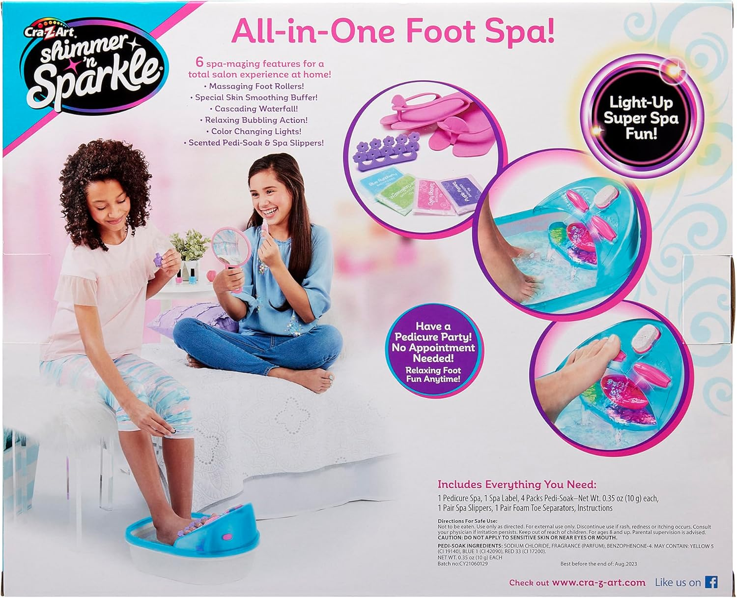 Cra-Z-Art Shimmer 'N Sparkle 6-In-1 Massaging Foot Spa175802 image number 2