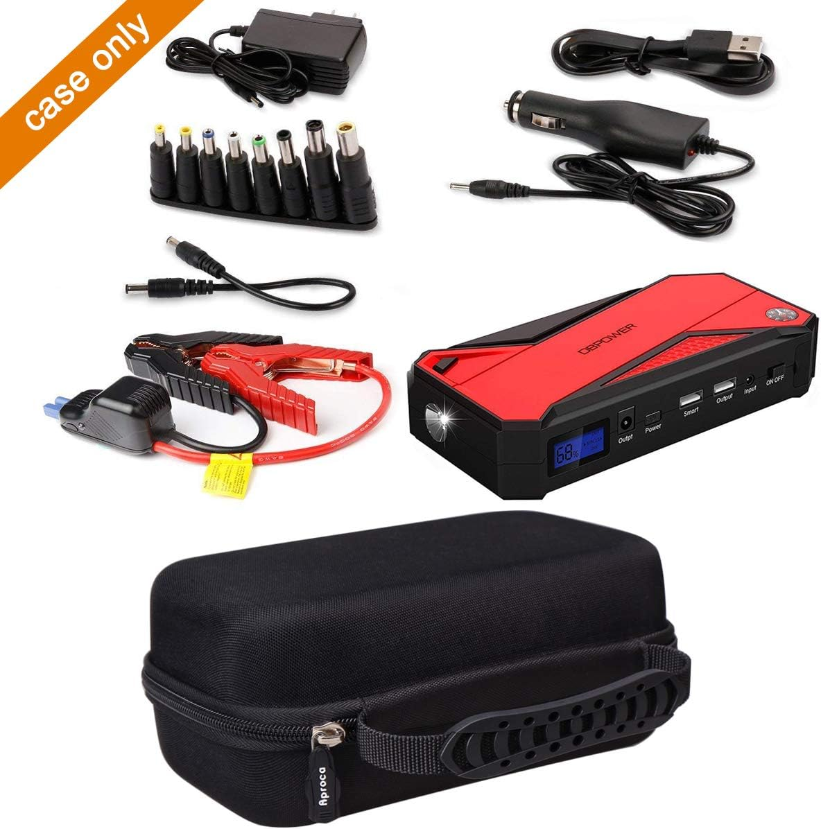 Aproca Hard Travel Storage Case for DBPOWER 600A / Beatit BT-D11 800A Peak 18000Mah Portable Car Jump Starter (Black) image number 2