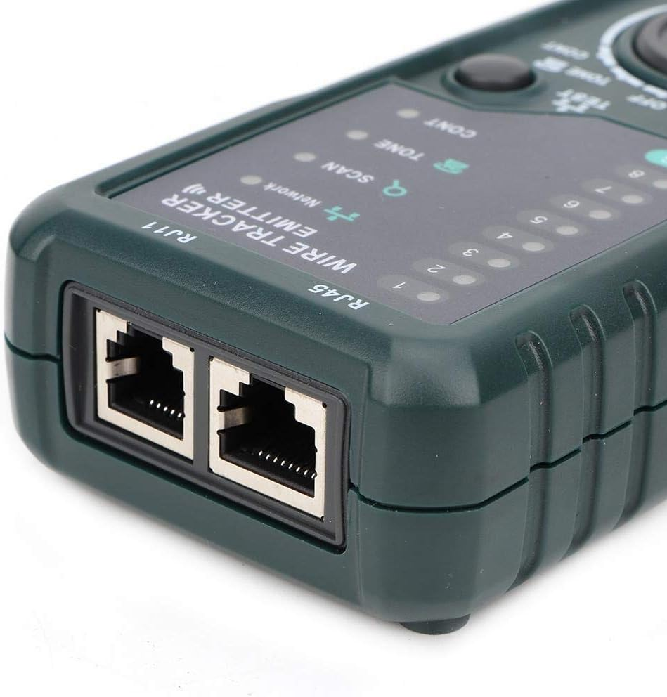 Network & Telephone Cable Tester Kit, Sensitive Green Multifunction Portable Rj45 Rj11 Cable Tester, for Telecommunication Engineer Network Maintenance Engineer image number 1