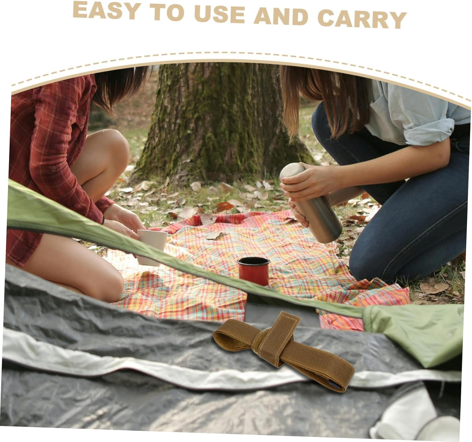 Homoyoyo 3Pairs Camping Luggage Lashing Straps Binding Belts for Luggage Adhesive Ropes Buckle Belts image number 3