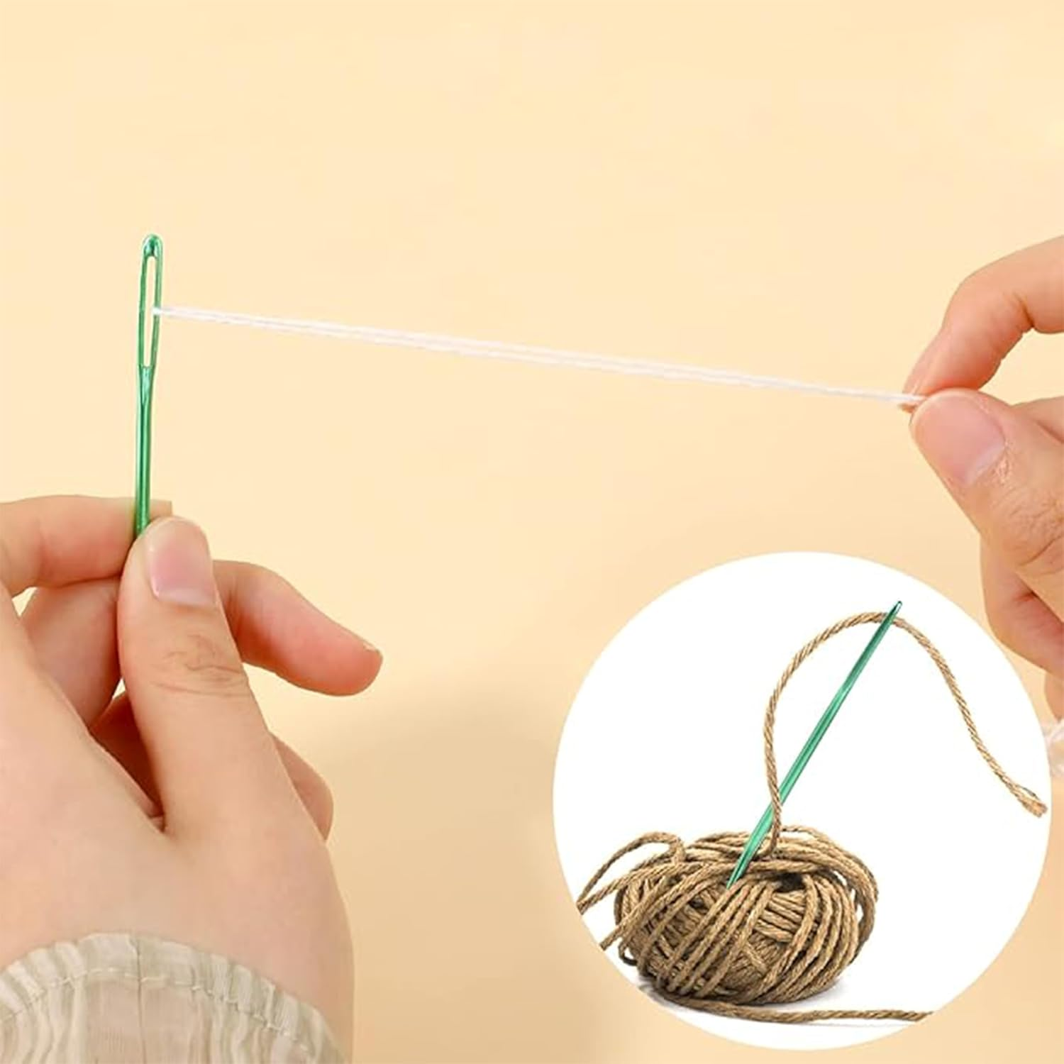 7-Piece Large-Eye Blunt Needle Set - Stainless Steel Tapestry Needles for Yarn Darning, Macrame, and Knitting Projects (3 Assorted Styles) image number 3