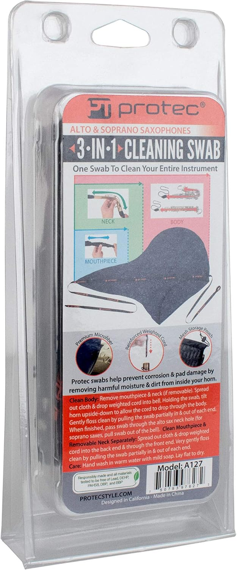 Protec 3-In-1 Saxophone Cleaning Swab for Alto and Soprano image number 4