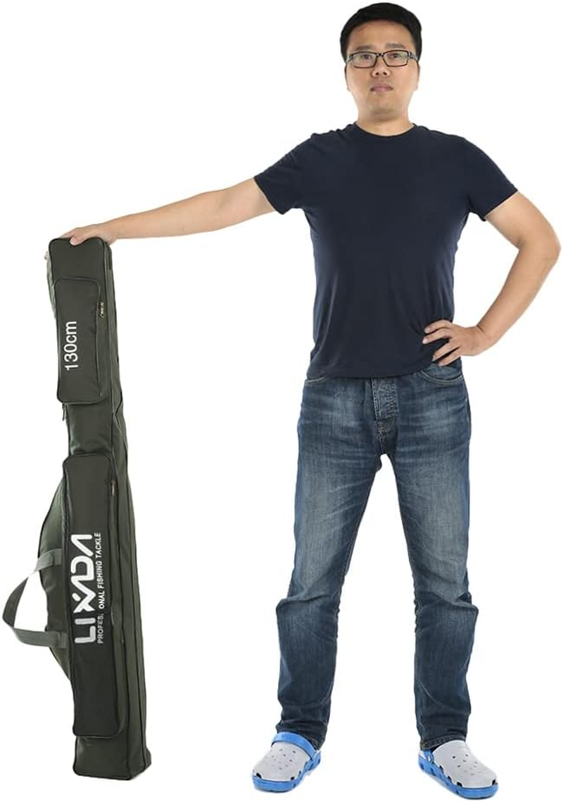 Mingzhe 130Cm Fishing Bag Portable Folding Fishing Rod Reel Bag Fishing Pole Gear Tackle Tool Carry Case Carrier Travel Bag Storage Bag Organizer image number 3