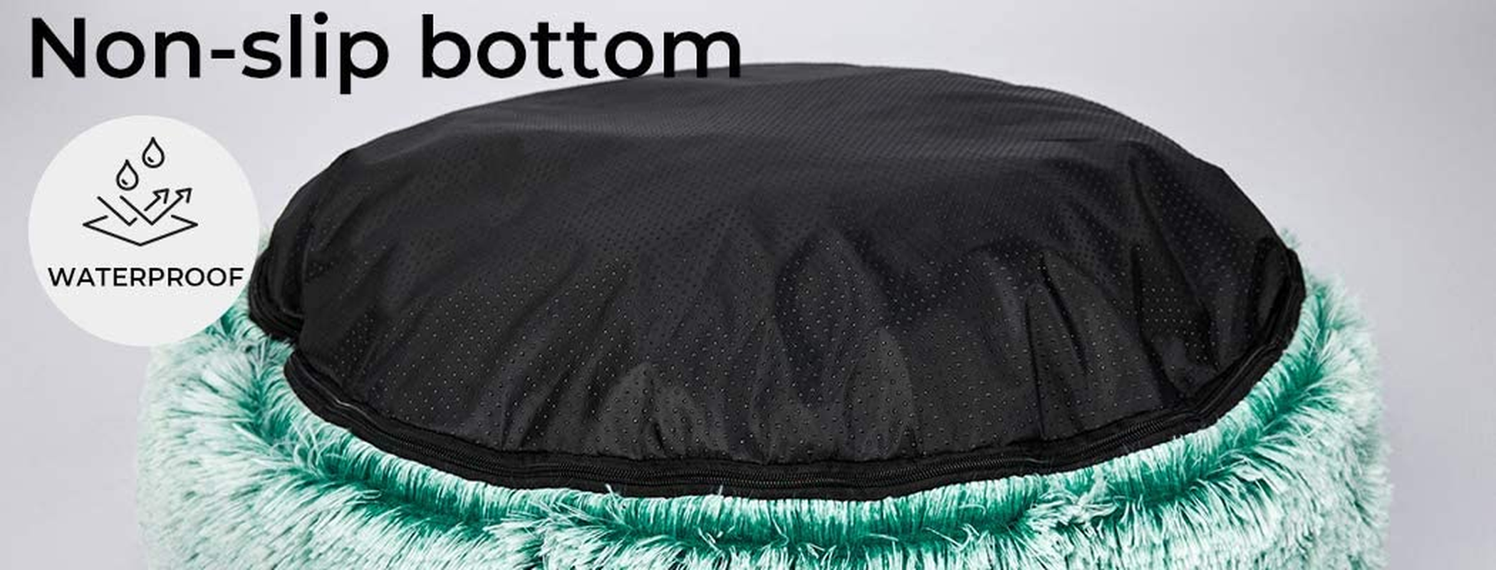 Pawz Replacement Pet Bed Cover Zipper Dog Mattress Plush Warm Washable Teal 110Cm