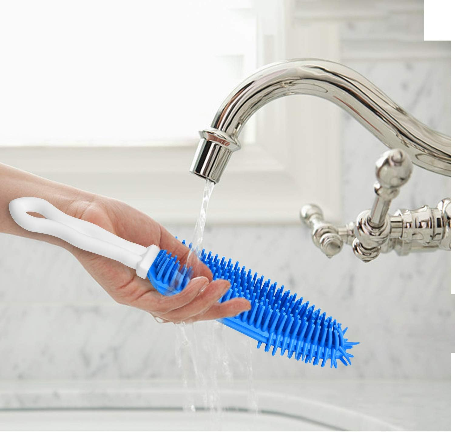 3 Pieces Pet Hair Remove Brush, Akamino Car & Auto Detailing Brush - Hair Lint Remover for Dogs Cats, Rubber Massage Brush for Furniture, Car Interiors, Carpet image number 5