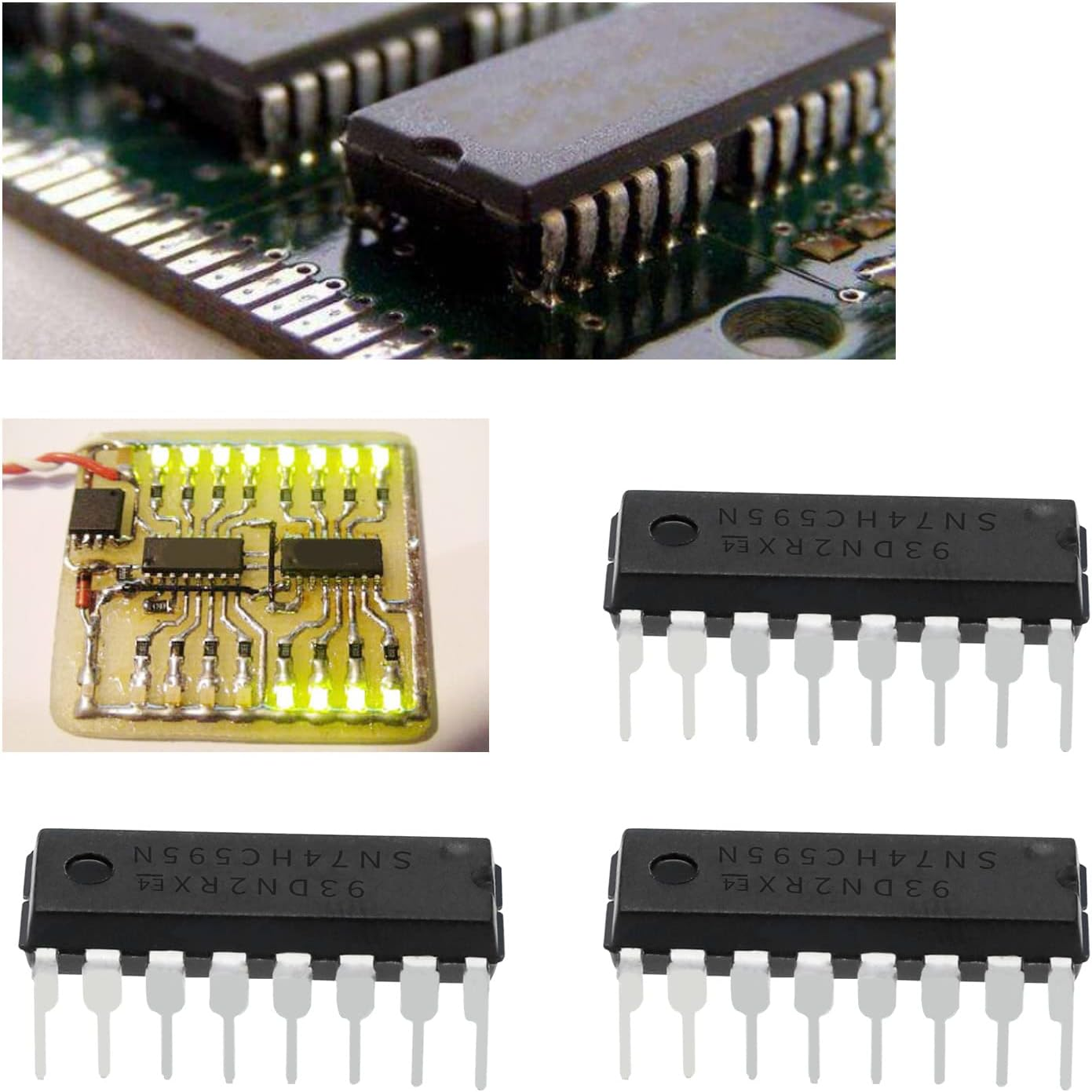 Ecsing 50Pcs SN74HC595N 8-Bit Counter Shift Registers 2V-6V 16 Pin 8-Bit Serial Shift Register -40C - 85C Electronic Accessories image number 4