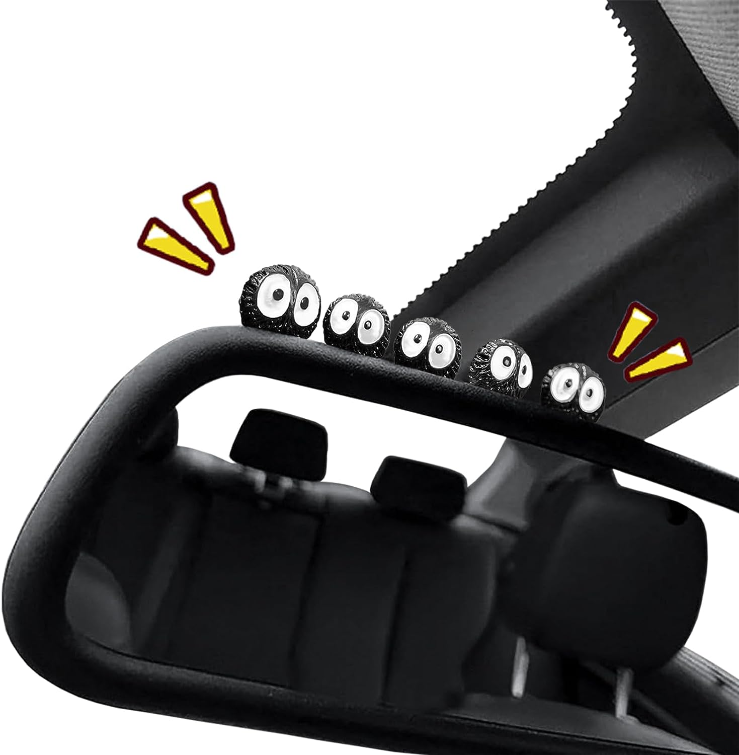 28 PCS Cute Soot Sprites Rearview Mirror Accessories for Interior Decoration Dashboard Ornament Funny Gifts for Car Mirror Decors image number 1
