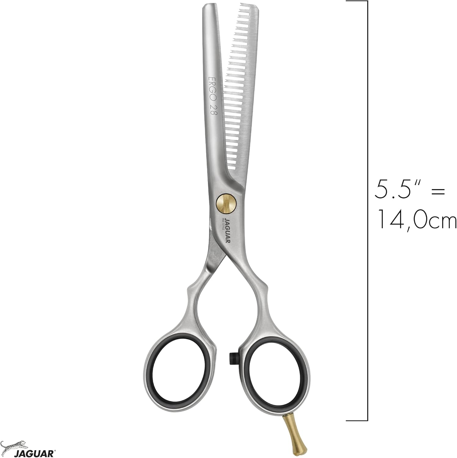 JAGUAR PRE STYLE ERGO 28 Modelling Scissors 5.5 Inches | Texturing Scissors with 28 Thinning Teeth in Classic Design | Matte | Made in Germany image number 3