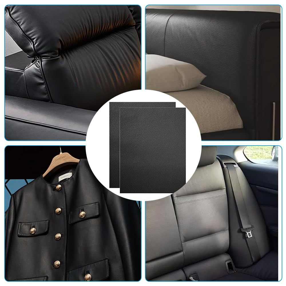 2Pcs Adhesive Leather Repair Patch &ndash; 7.87"&times;11.81" Self-Stick Leather Repair Tape for Furniture, Car Seats, Sofas, Couch, Jackets & More &ndash; Durable & Easy to Apply image number 6