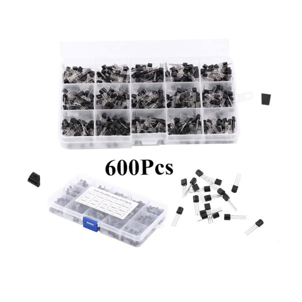 Mobestech Silicon Assortment Kit 600Pcs To-92 Assortment Triode Box Basic Electronic Component image number 4