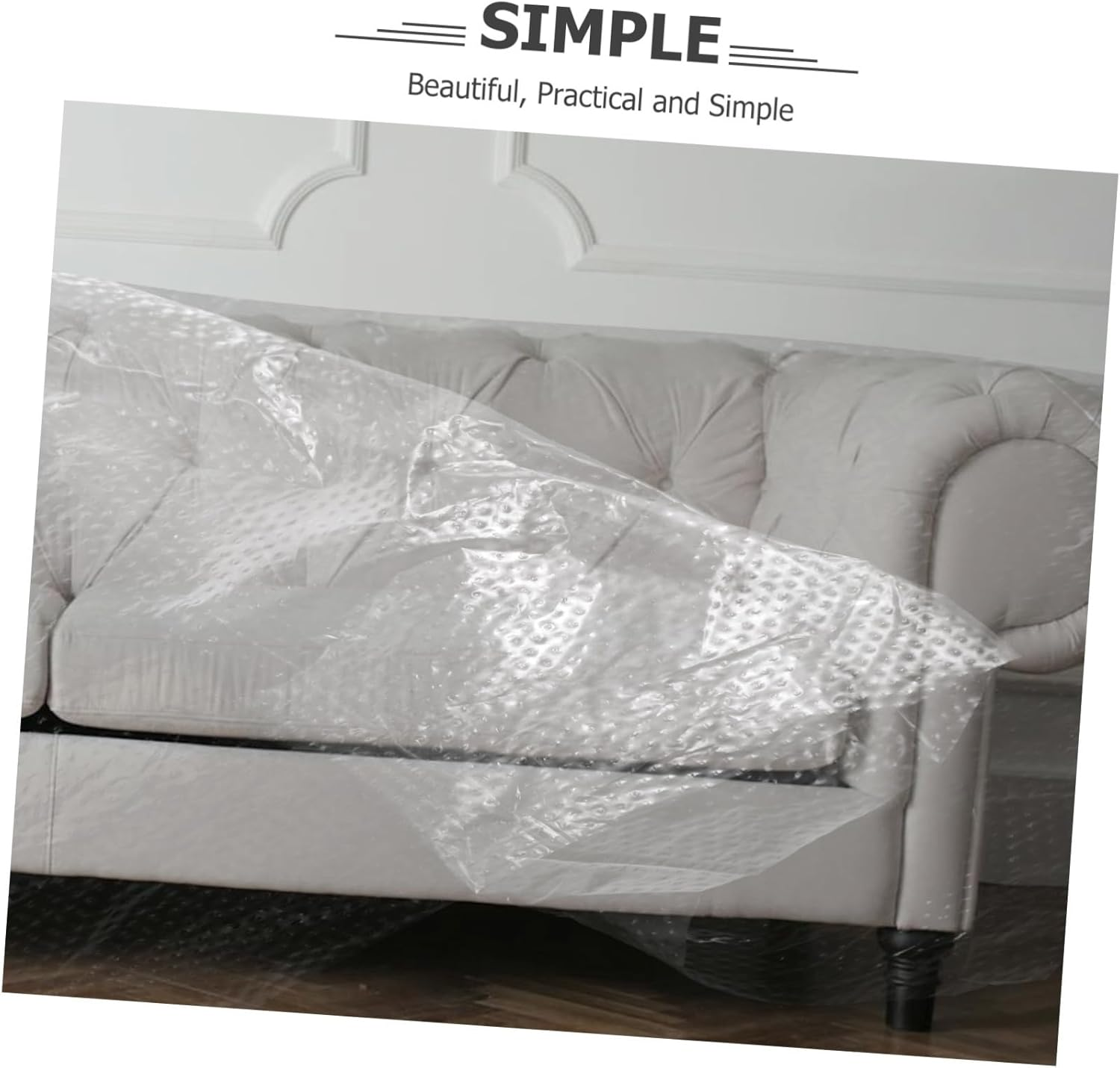 DOITOOL 3Rolls Pre-Taped Dust Protective Film Painters Plastic Covering for Car Auto Body Painting Adhesive Masking Film Sealer image number 2