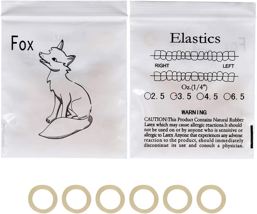 RZJZGZ 5 Packs (500 Pcs) Orthodontic Elastic Bands Dental Orthodontic Elastics Latex Rubber Bands(Fox 1/4") image number 3