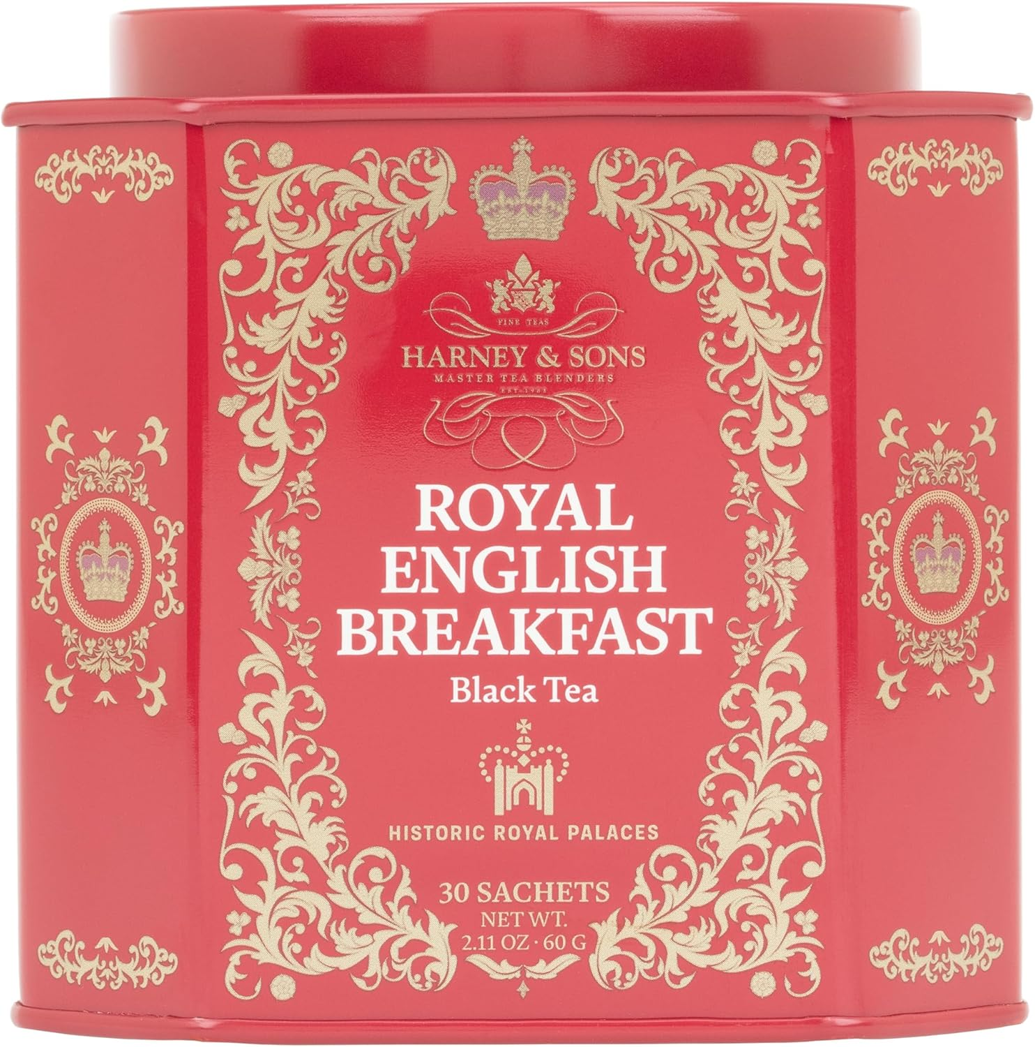 Harney & Sons Royal English Breakfast Herbal Tea Historic Royal Palaces Tin of 30 Sachets image number 4