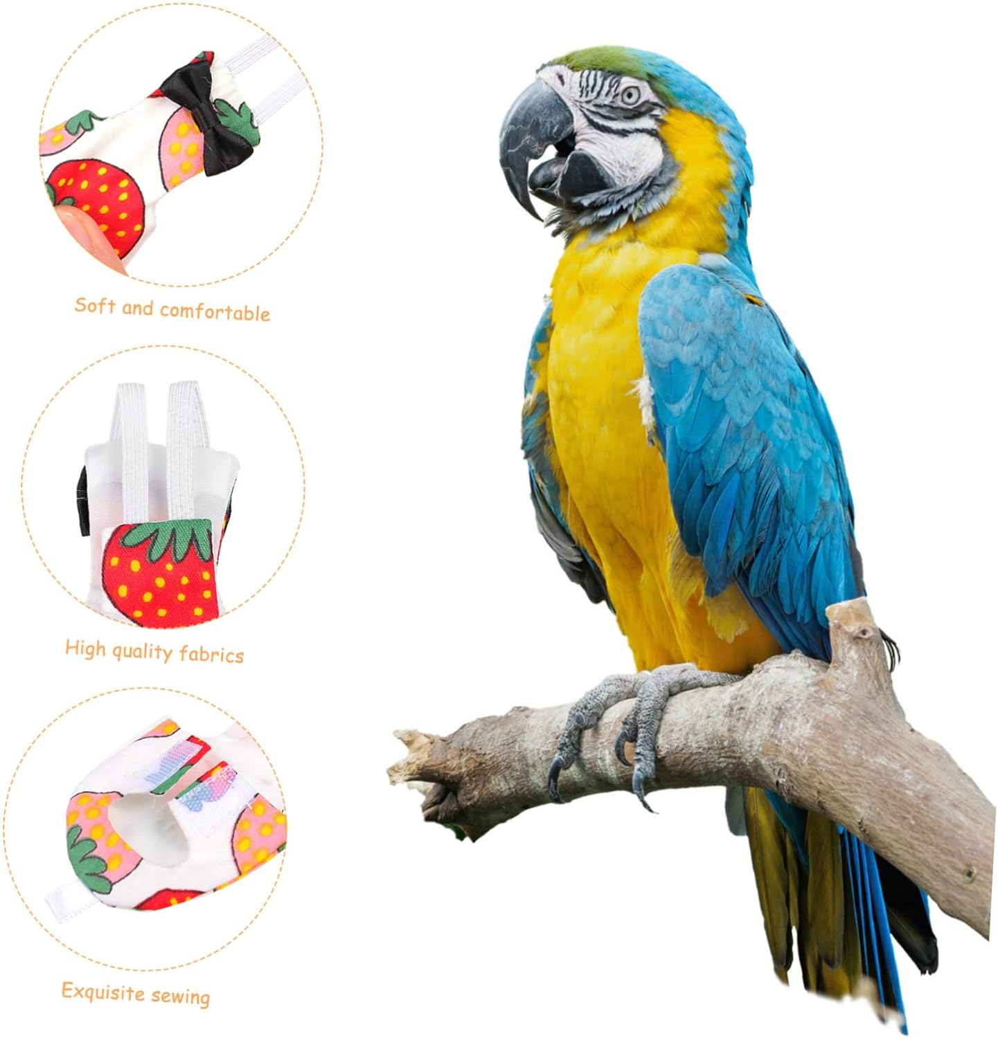 BESPORTBLE Pet Bird Clothes Parrot Costume Bird Flight Suits Fashion Diaper Parrot Supplies