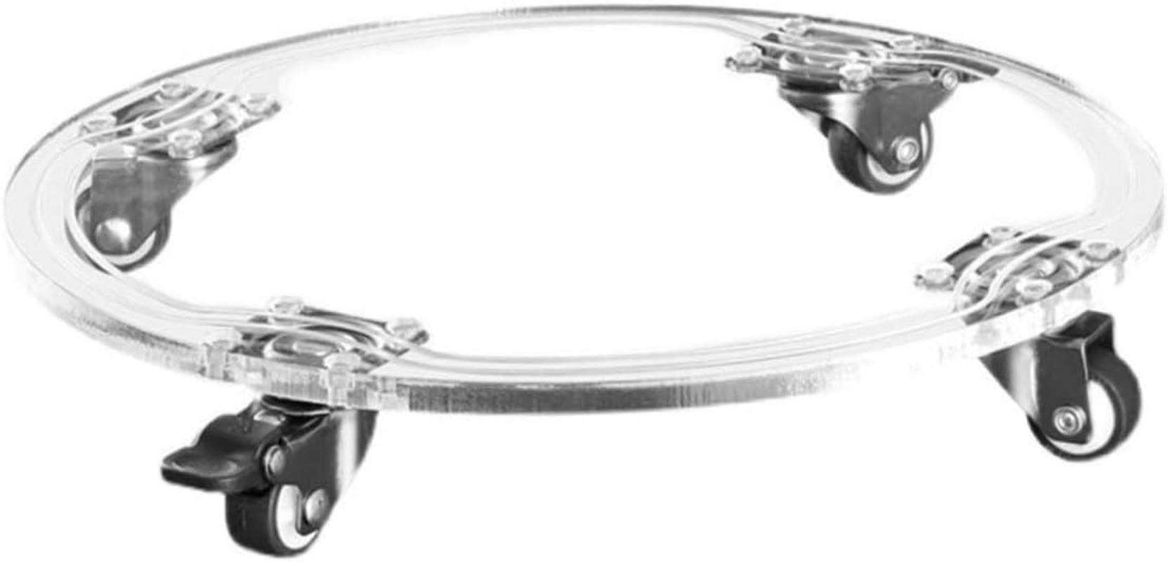 HANABASS Acrylic Moveable Flowerpot Tray with Wheels 26Cm &ndash; Plant Pot Holder Caddy for Indoor Outdoor Gardening Plant Storage and Mobility image number 2