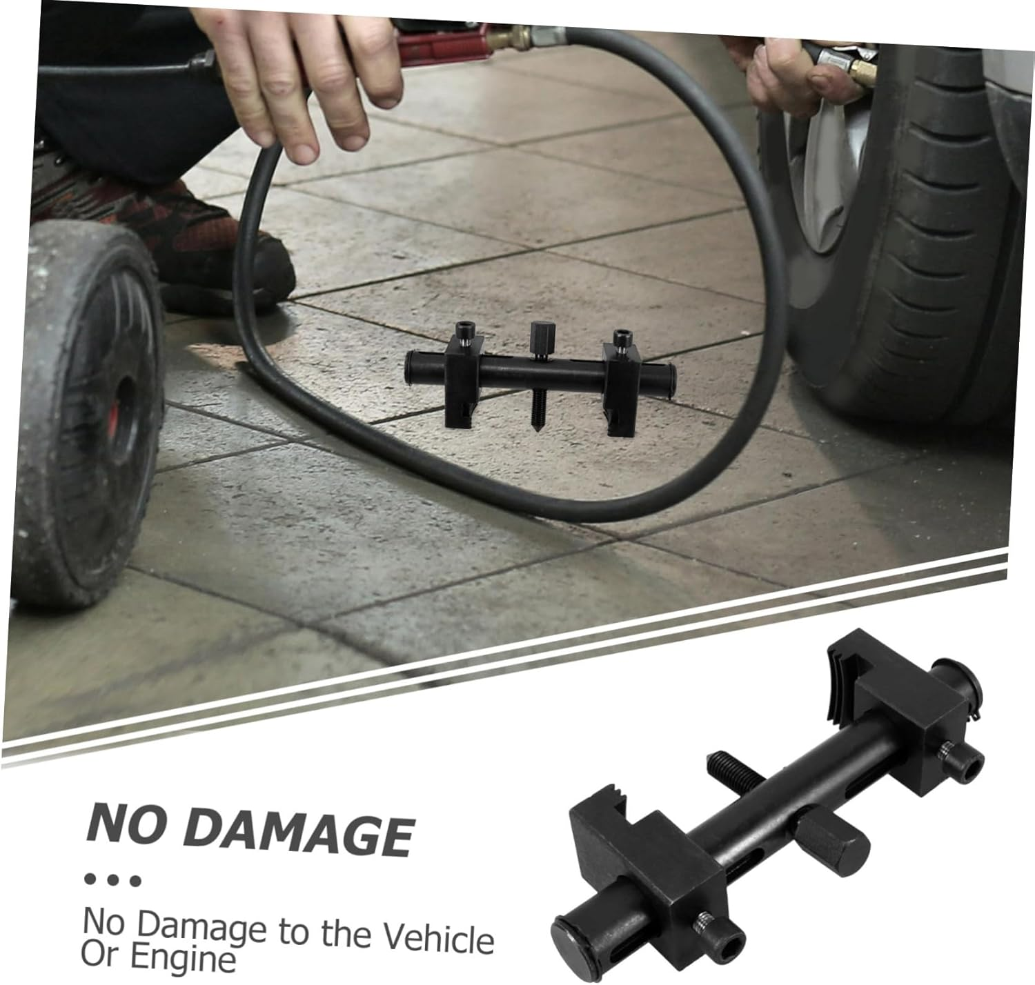 Alipis Adjustable Crankshaft Pulley Removal Tool and Tensioner Pulley Puller for Engine Belt Disassembly Compatible with Vehicle Timing Belt Maintenance image number 1