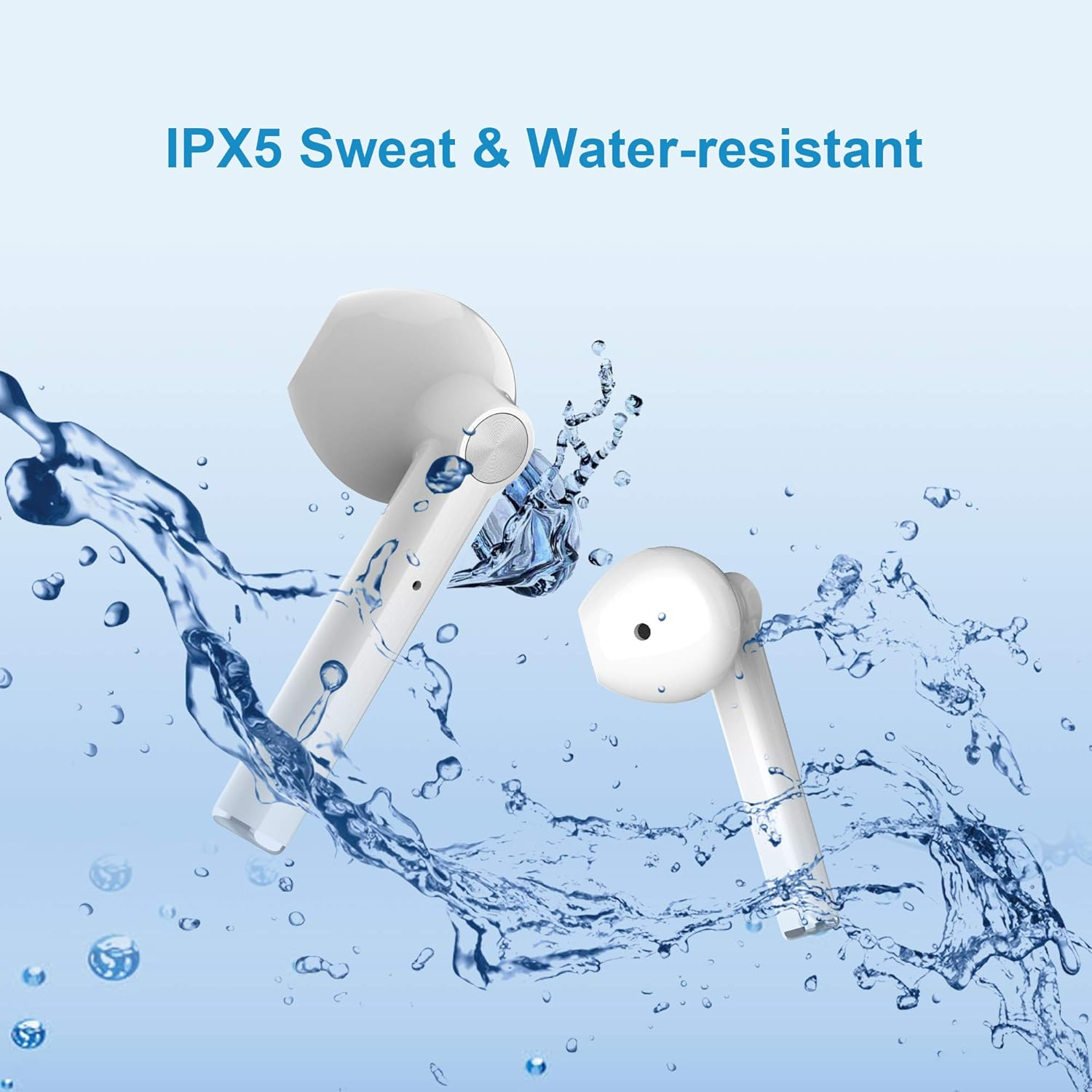 KIANO Lenovo HT30 Bluetooth Headphones, Wireless Stereo In-Ear Headphones with Touch Control, Built-In Microphone, Compact Charging Box, Dark Green image number 4