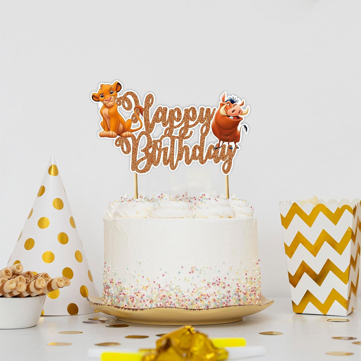 The Lion Kng Happy Birthday Cake Topper | Jungle Safari-Inspired Cake Decoration for Kids Parties, Animal Themes & Wild Celebrations image number 5