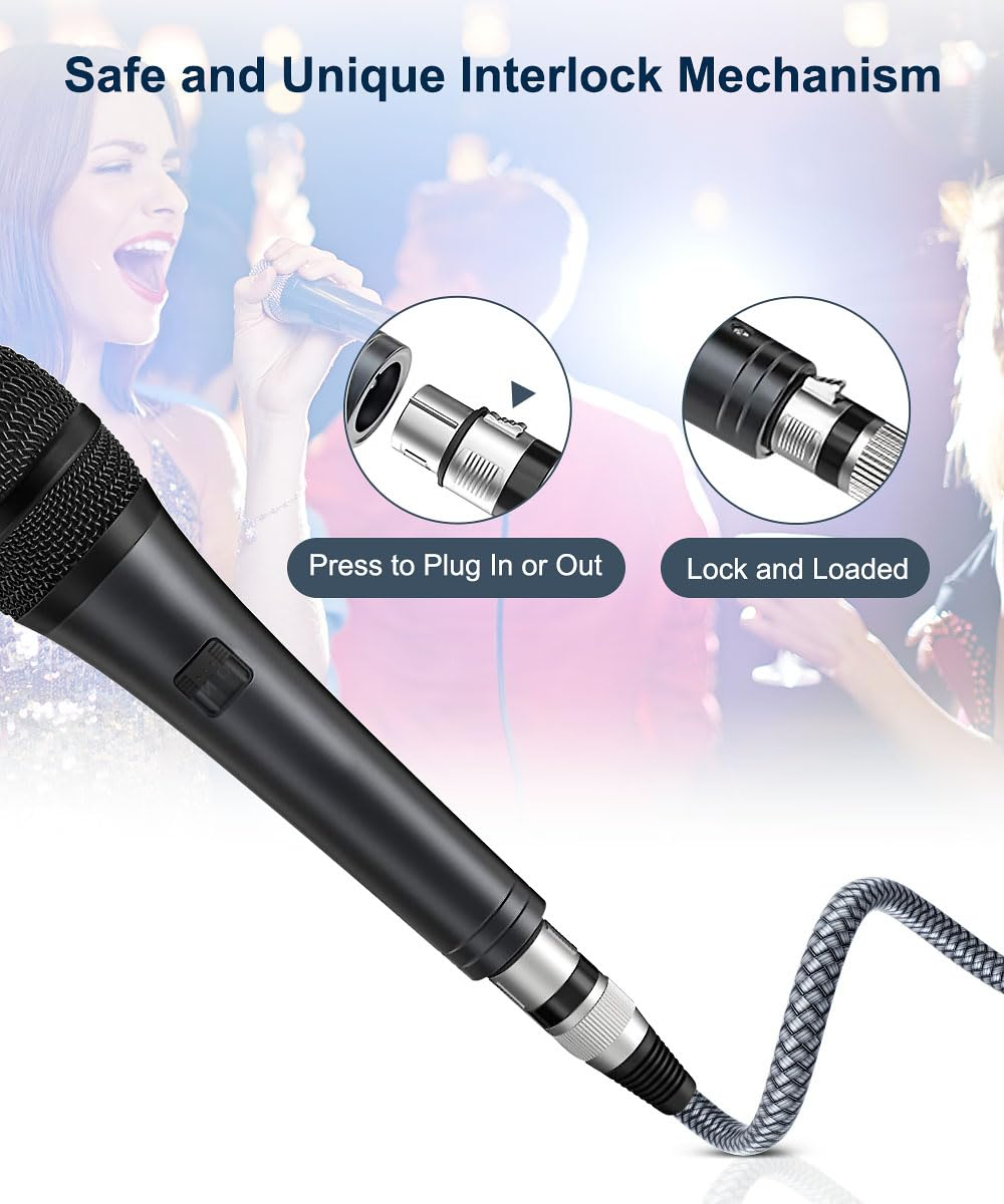 Elebase XLR Microphone Cable 1M 2Pack,Xlr Male to XLR Female Mic Cord,3-Pin Balanced Shielded Cables Wire,For Amplifier Mixer,Recording Studio,Speaker Systems,Foot,Ft image number 6