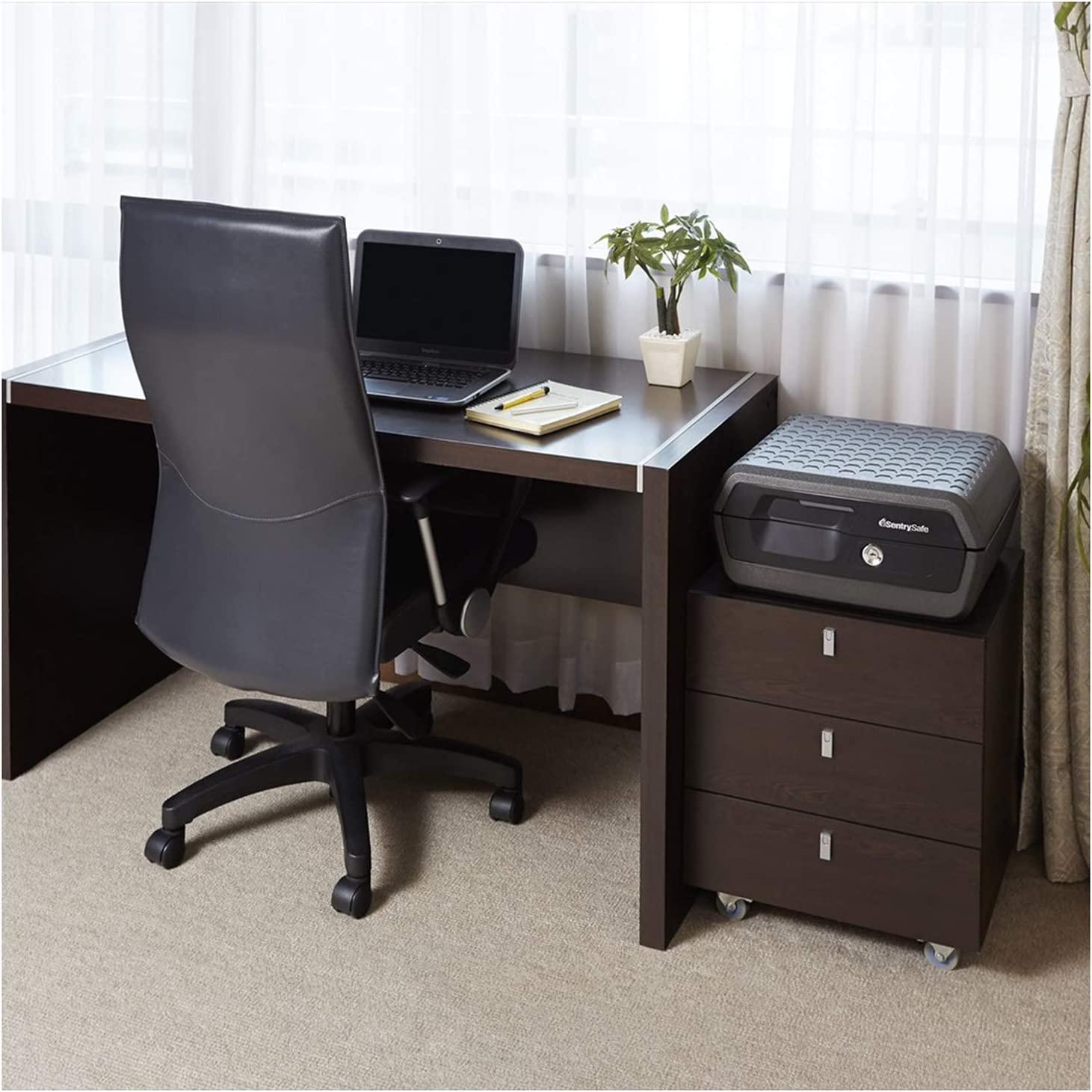 Sentry Safe CHW30100 Privacy Lock Chest Safe Box - Strong Lock Box with Key - Fire Proof Safe for Home Documents - Fire and Water Damage Protection up to 72H - 10L Capacity