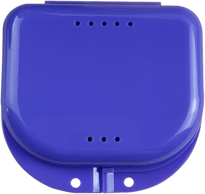 Orthodontic Retainer Box Sport Mouth Case Dental Denture Teeth Guard Storage Purple