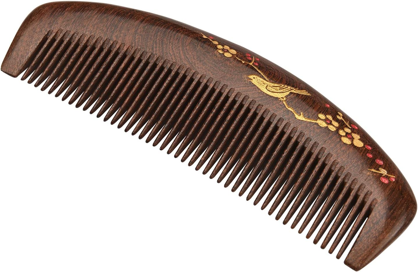RAYWE Wooden Hair Comb Fine Tooth Wood Comb for Women No Static Natural Detangling Sandalwood Comb