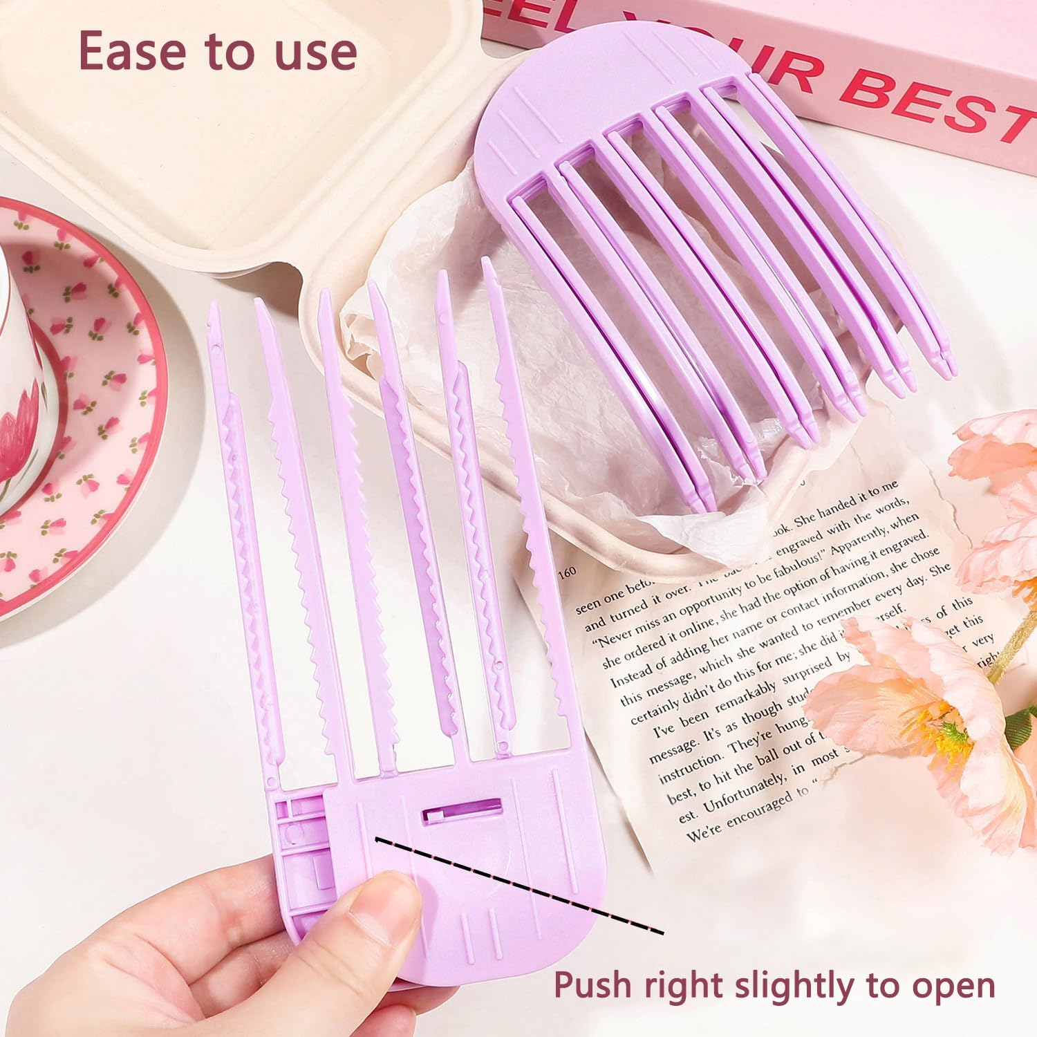 Hair Volume Clip 2 Pack for Fluffy Hairstyles, No-Crease Hair Volumizing Clip Comb, Root Lifting Volume Booster Tool for Full, High Crown Look, Ideal for Blow-Dry Styling for Men & Women image number 4