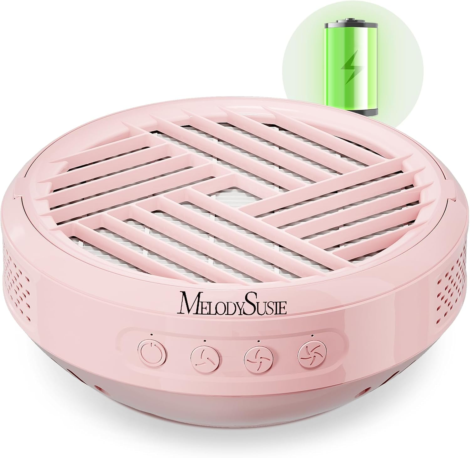 Melodysusie Cordless Nail Dust Collector,Compact Rechargeable Vacuum Fan with Reusable Filter,Spror Powerful Dust Suction Machine for Acrylic Gel Polish Manicure Pedicure at Salon&Home,Pink