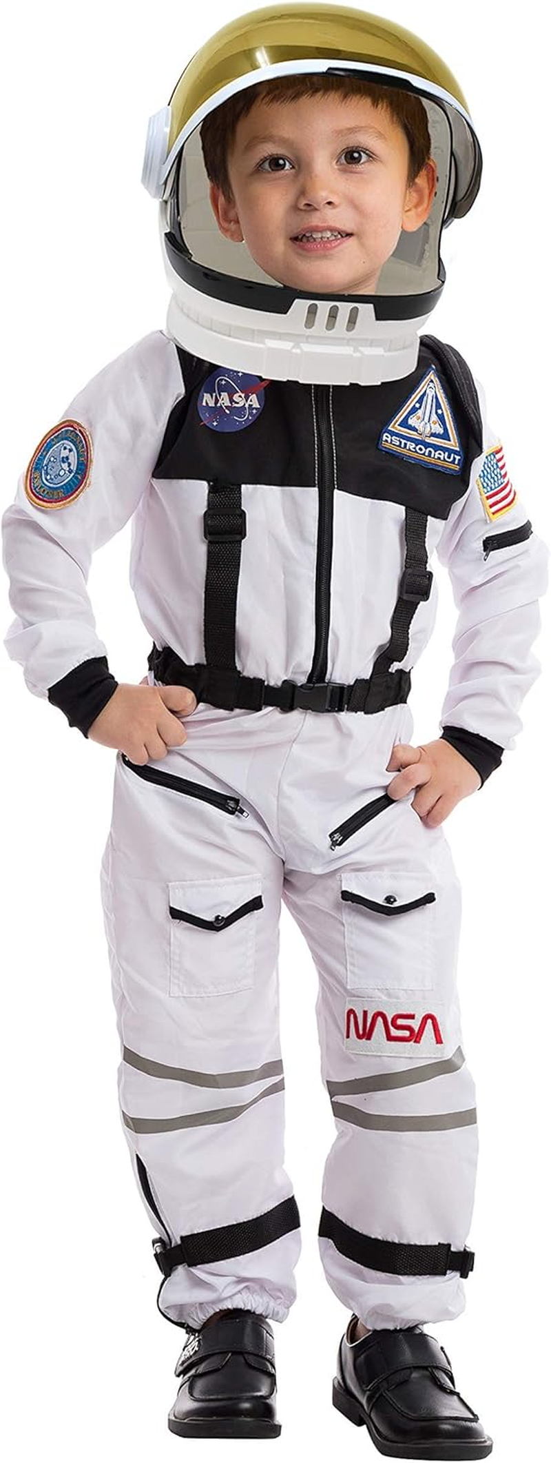 Spooktacular Creations Astronaut Costume with Helmet, Space Suit for Kids Astronaut Halloween Costume for Cosplay image number 6