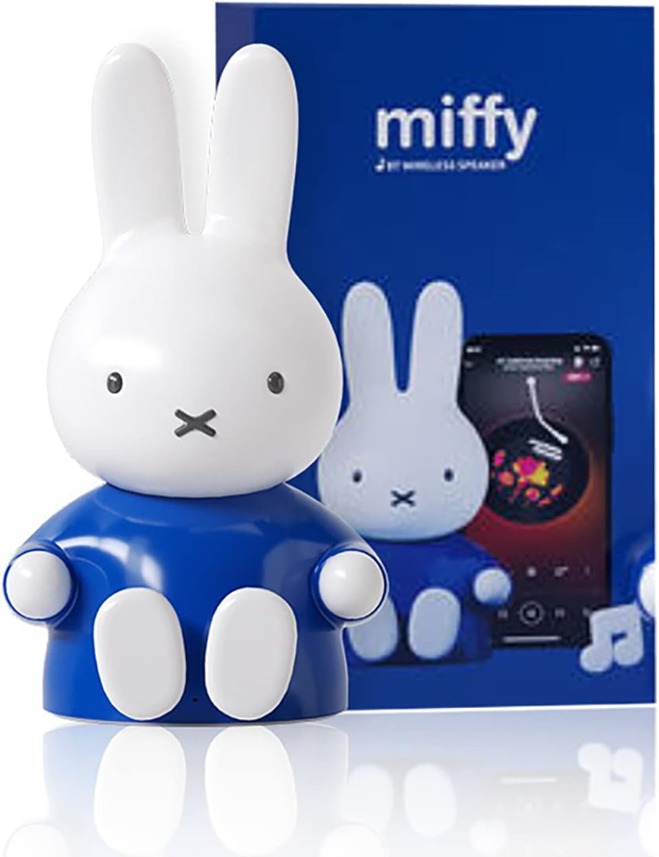 Miffy Portable Bluetooth Speakers, Cute Portable Wireless Speakers with Loud Stereo Sound, Built-In Mic, Tf-Card Slot, Dual Pairing,40H Playtime for Room, Desk Decor, for Her (Blue) image number 5