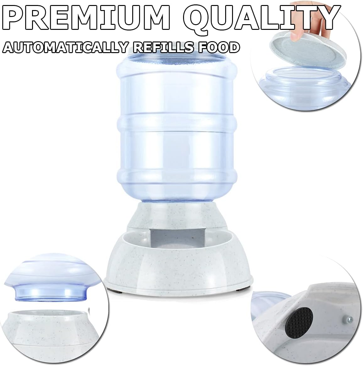 Vaygway Self Dispensing Pet Feeder &ndash; Automatic Gravity Dog Cat Feeder &ndash; Dry Food Dispenser Gravity Feeder &ndash; Automatic Pet Feeder Cat Feeder