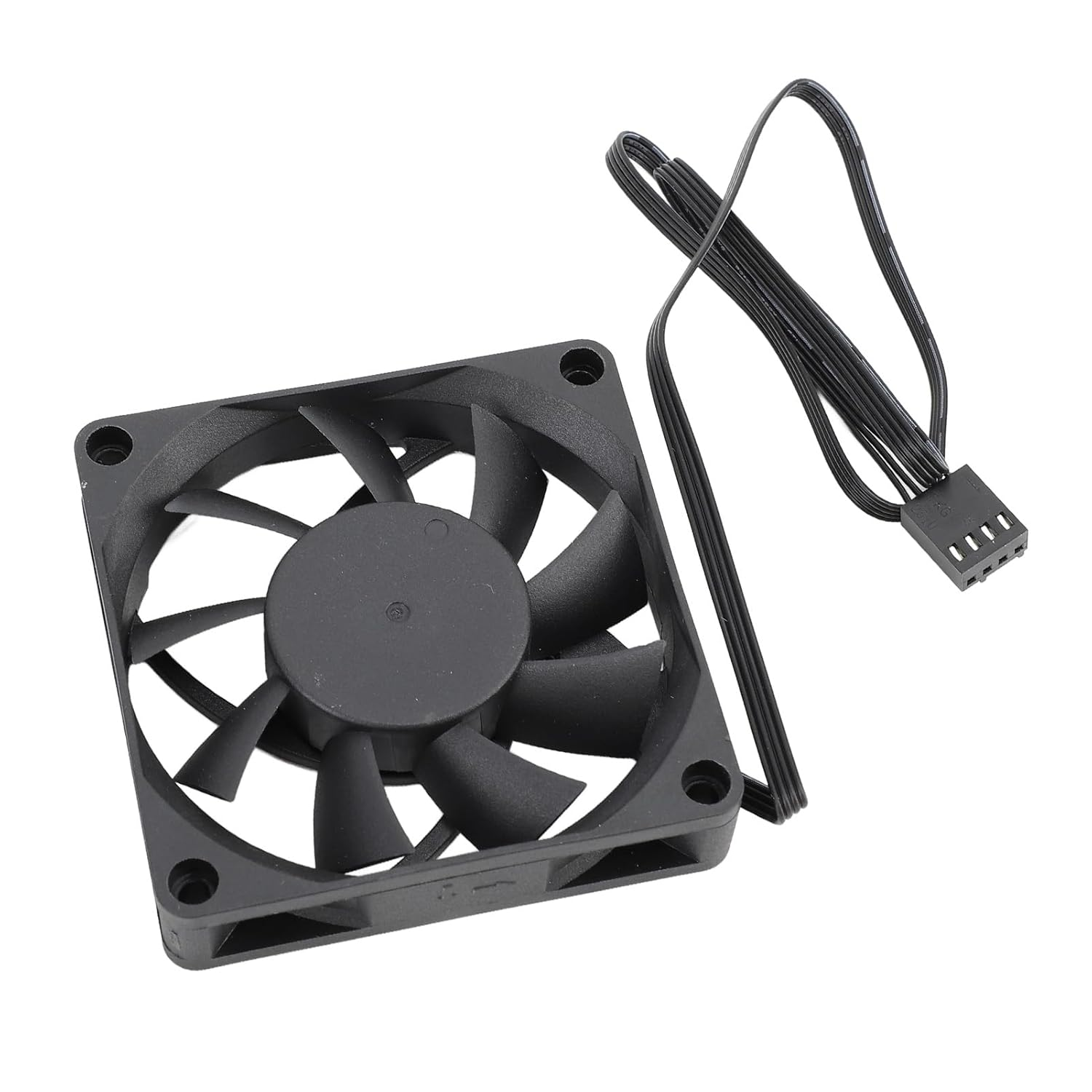 MEKOTRIN PWM Fan, Dual Ball Bearing PBT Black PC Case Fan for Home image number 6