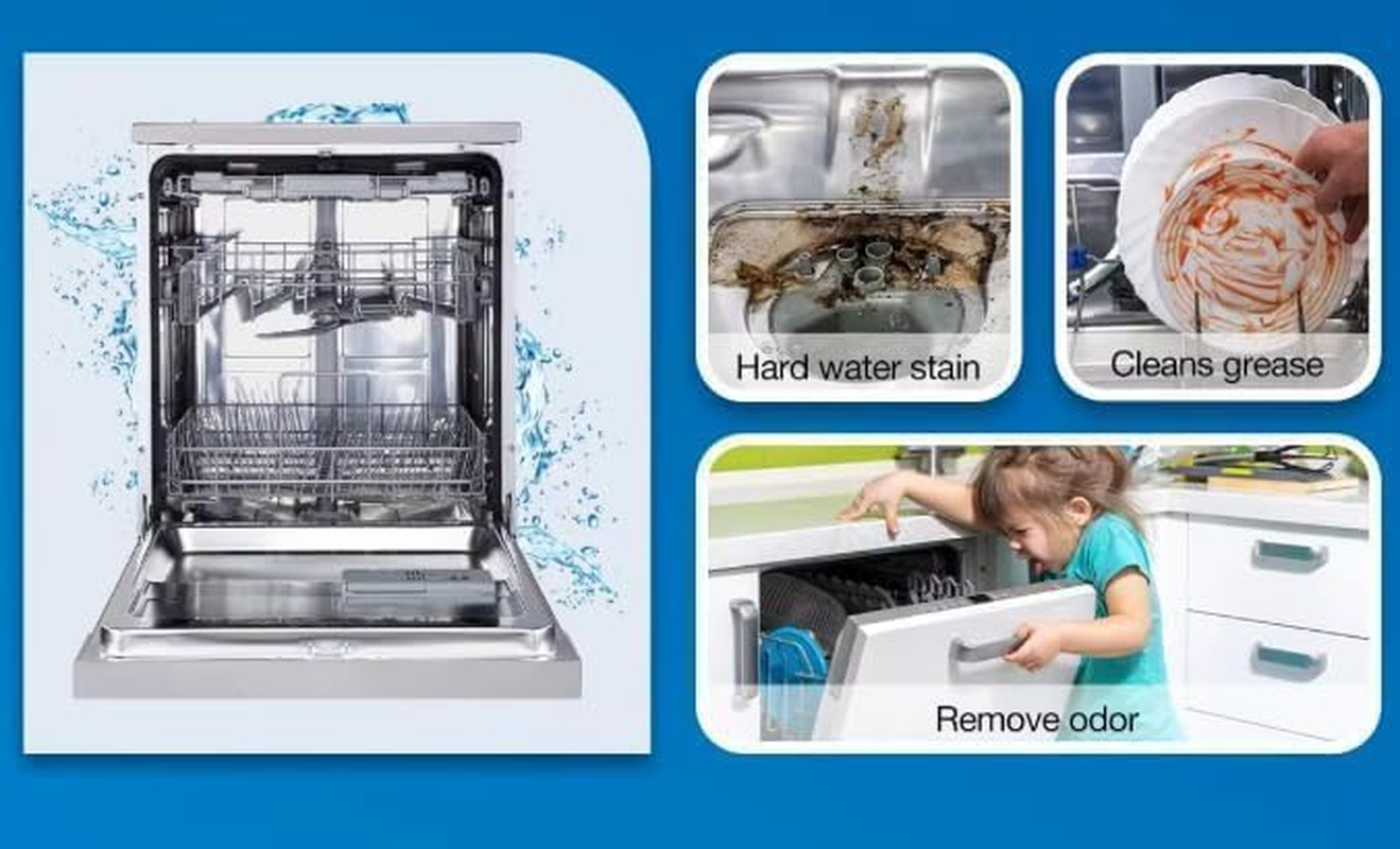 30 Pack Dishwashing Cleaner Tablets-Ultimate Cleaning Power for Sparkling Dishes. Individually Wrapped,Deep Cleaning, Removes Grease & Limescale, Compatible with All Machines. 20G/Pc-600Grams